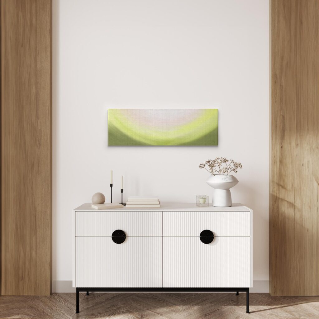 Rising Quiet By Alana Eden | Canvas Wrap - Fine Art Print | Panoramic 12x36 | Abstract Landscape Wall Art